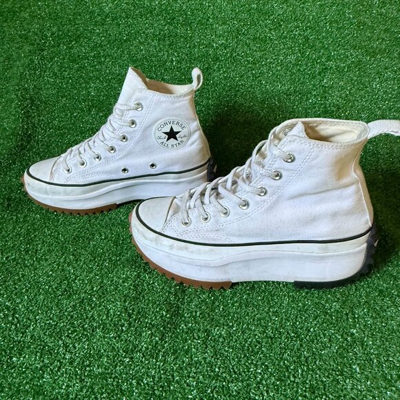 Converse Run Star Hike Women 6.5 White Black Gum Bold Lifestyle Sneakers 166799C - Picture 6 of 13